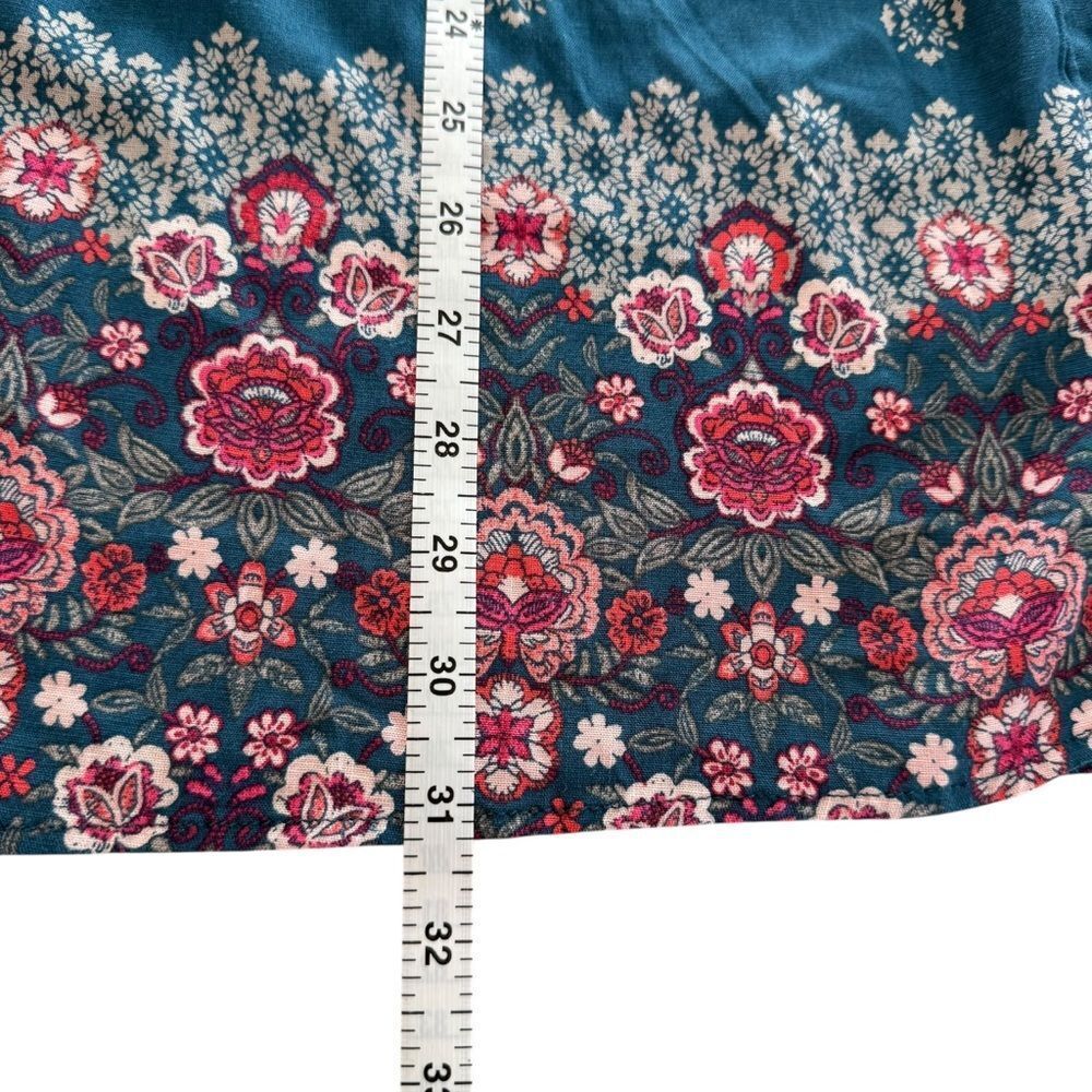 Torrid Floral Smocked Long Sleeve Babydoll Floral Tunic Top size 1X (1) - Picture 6 of 9